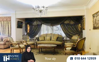 شقة للايجار المفروش  170 م كفر عبده ( خطوات من ش ابوقير ) 