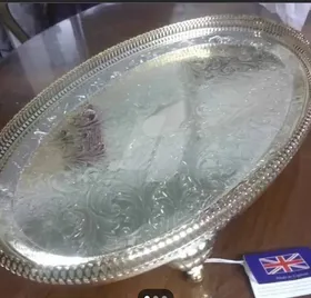 طبق مطلي فضه 