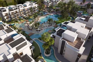  شقة 110متر +43 جاردن تشطيبالترا سوبر لوكس في one 7 resort