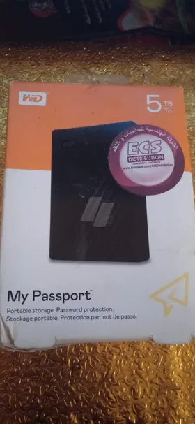 هارد ديسك خارجي WD Passport  سعه 5 تيرا زيرو 