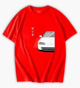 المنتجHonda Civic EG6 White - Japanese Style - تيشيرت اوفر سايز