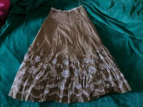 NEUXES BEIGE FLORAL SKIRT 