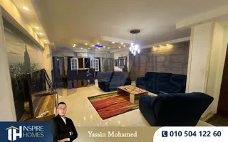 شقة للايجار المفروش 110م سيدي جابر ( علي الترام مباشرة ) 