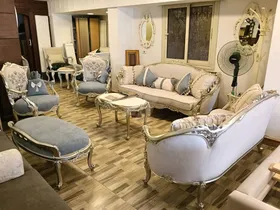 طقم صالون فخامه 🥰اتنين كنبه🛋اتنين كرسى 🪑شازلونج