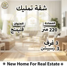 شقه 220م للبيع بفلمنج