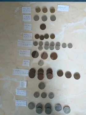 old English metal currencies as photos attached 
