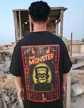 تيشرت من Vibroz خامه بوليفار قطن 100٪ تصميم THE MONSTER
