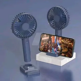 مروحة بحامل موبايل USB. Tg