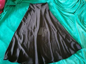 SATIN BLACK SKIRT