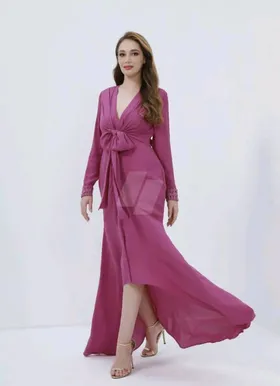 FEMI9 FUCHSIA DRESS, BLACK SHIMMER SHEIN DRESS , BLACK DEJAVU SANDALS