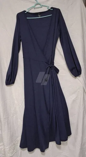 black shimmer shein stain dress , navy blue shein wrap midi dress